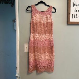 Lace pink dress